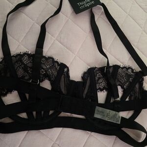 Thistle and Spire Black Lace Bra